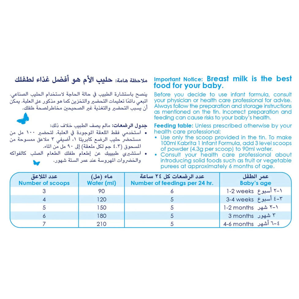 كابريتا جولد رقم 1 حليب الرضع  800 جم