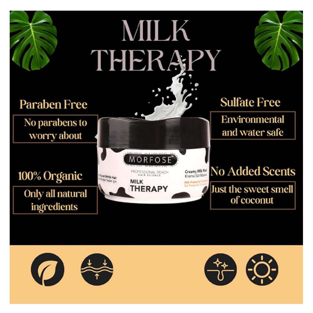 ماسك كريمي معالج للشعر بخلاصة الحليب 500 مل من مورفوس