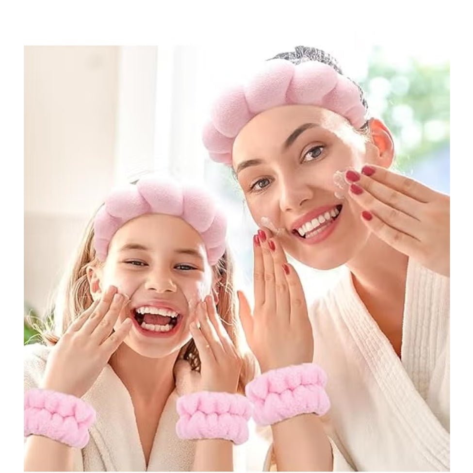 طوق شعر مبطن ناعم زهري