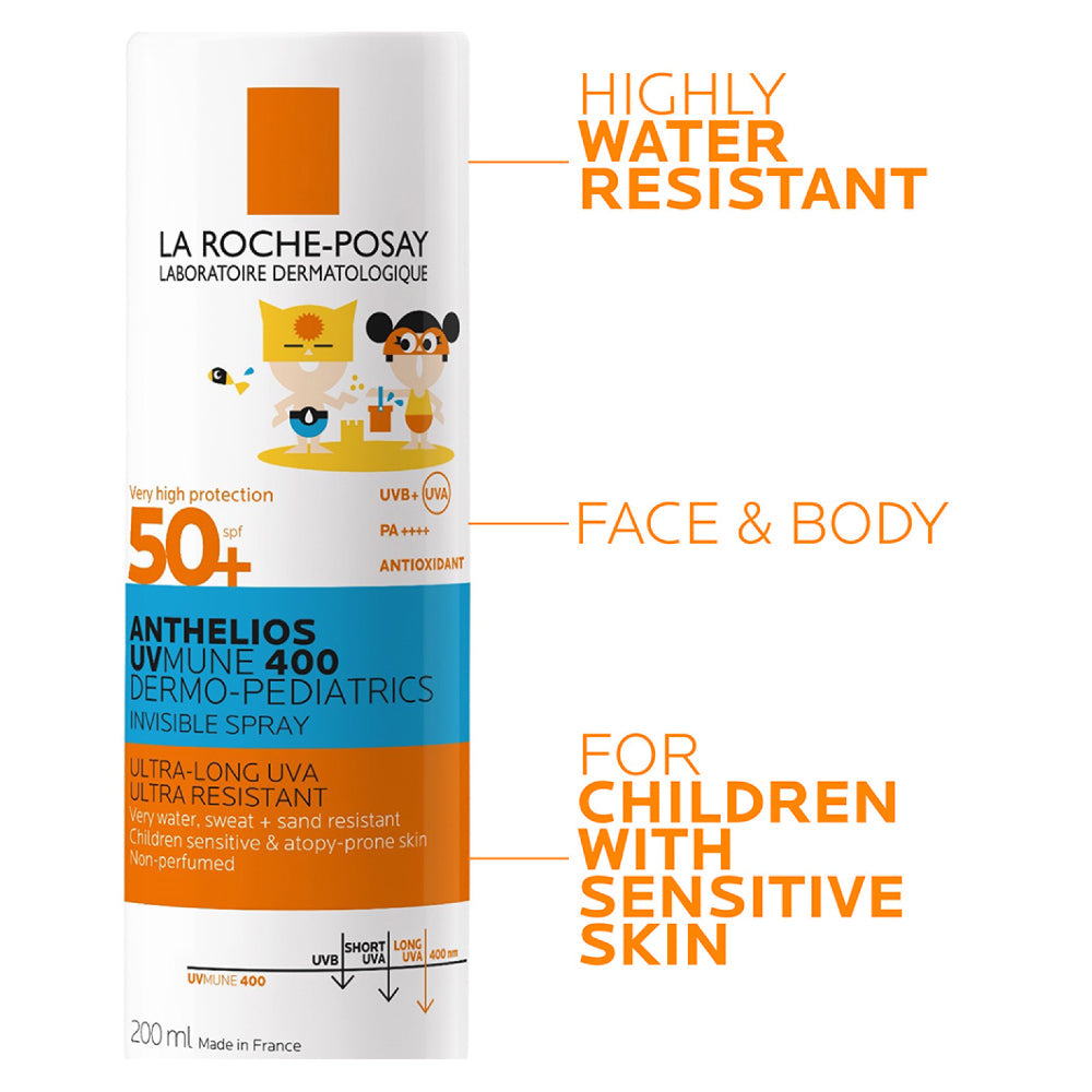 لاروش بوزاي أنثيليوس بخاخ واقي شمس للأطفال SPF50+ 200 مل