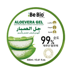 بي بايو جل الصبار 99% المهدئ والمرطب للشعر والجسم 300 مل