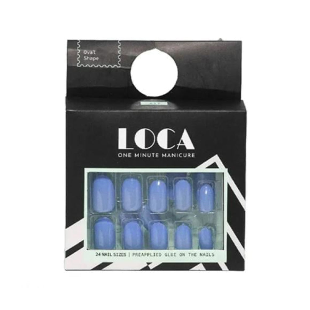 اظافر صناعية لصق ذاتي لون بنفسجى شكل اوفال 16 من لوكا