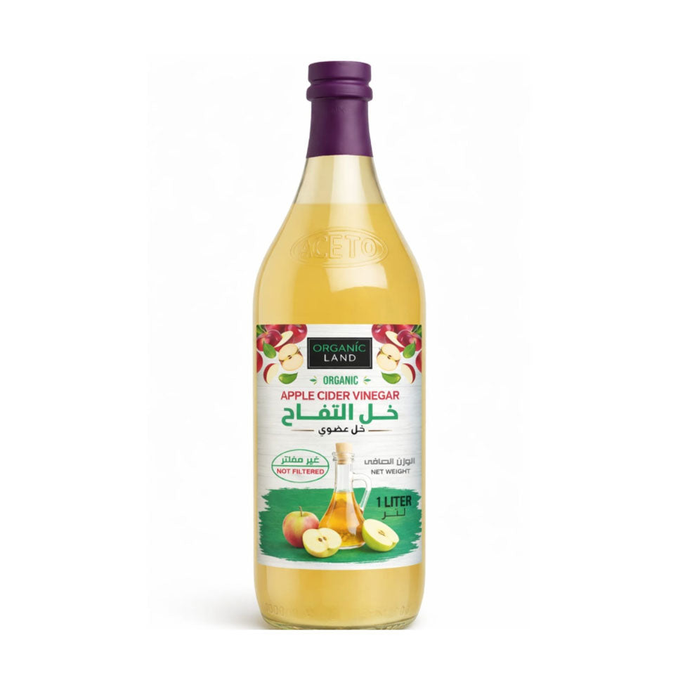 خل تفاح عضوي 1 لتر من اورجانيك لاند