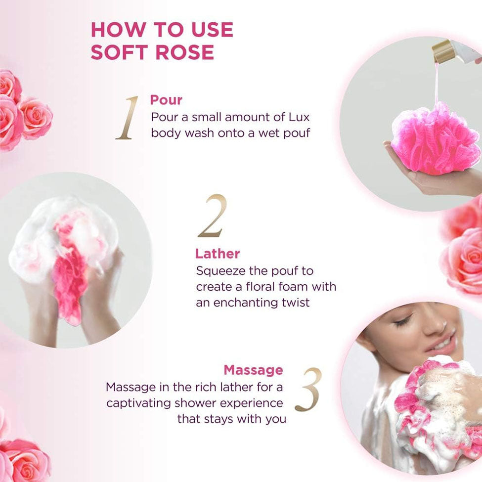 لوكس غسول الجسم الورد الناعم 250 مل
