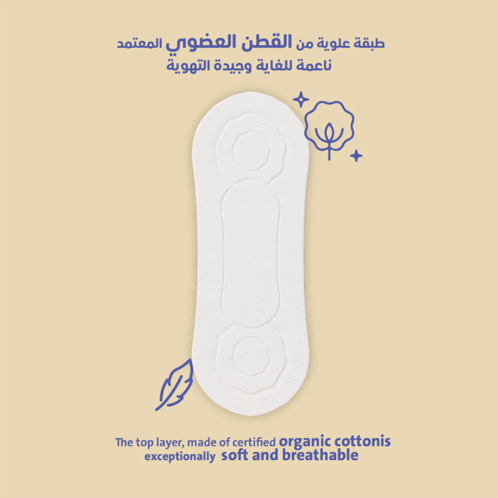 سيركل فوط صحية يومية طويلة الكيس فيه 20 حبة و الكرتونة 45 كيس
