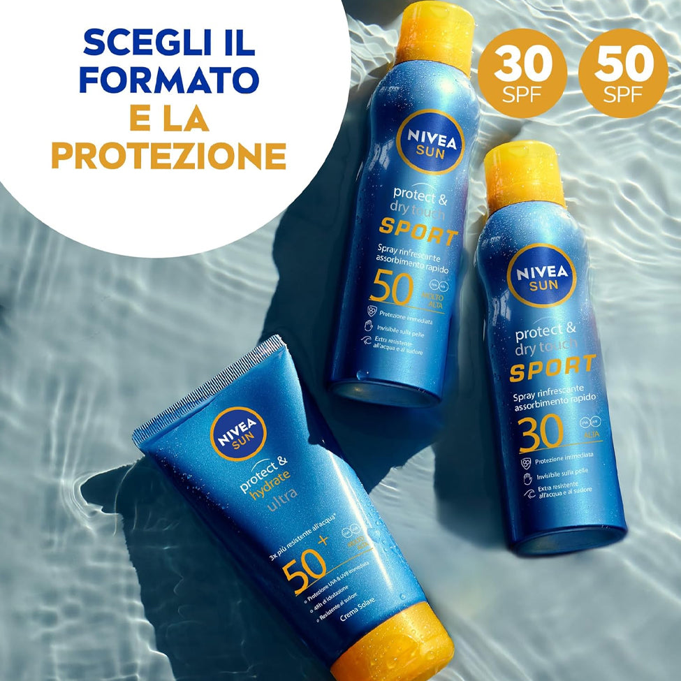 نيفيا بخاخ واقي شمس SPF 50 حماية و ملمس جاف 200 مل
