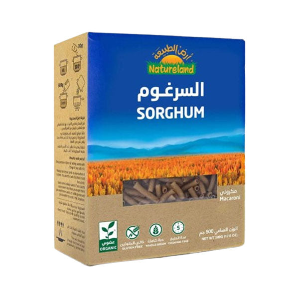 أرض الطبيعة معكرونة السرغوم مكروني 500 جرام