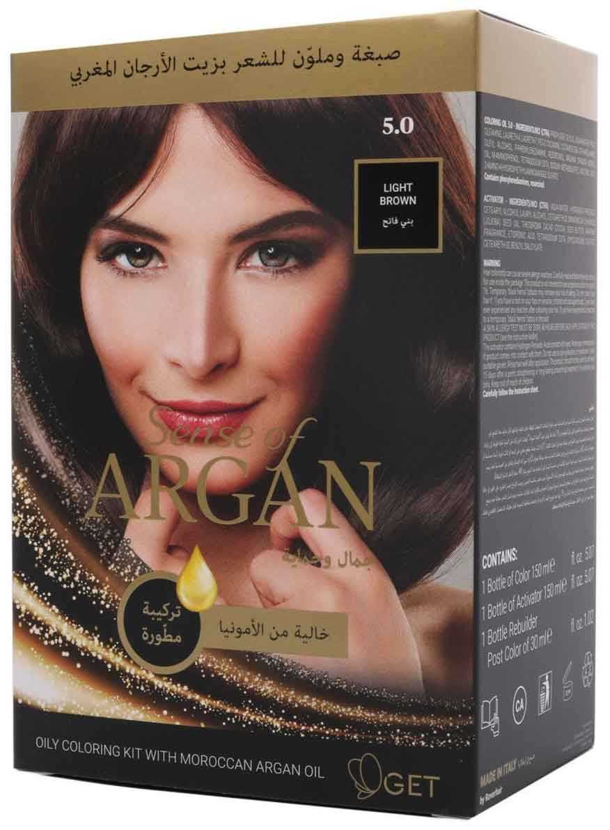 أرجان صبغة وملون للشعر بزيت الأرجان بني فاتح 5.0