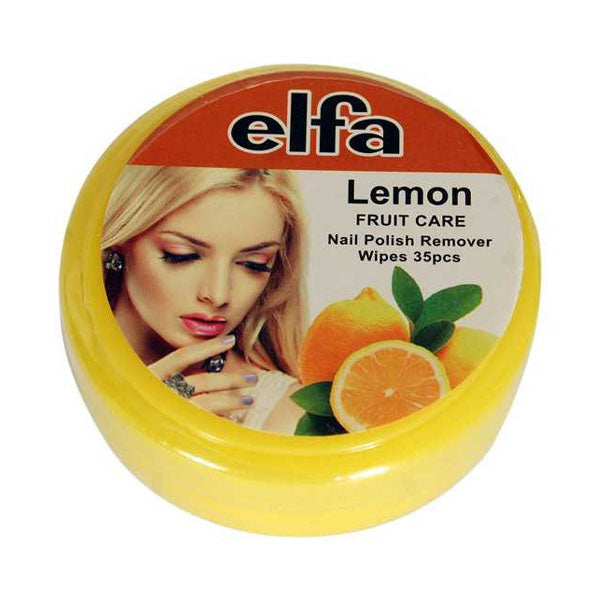 ايلفا مناديل لإزالة طلاء الأظافر برائحة الليمون 35 منديل