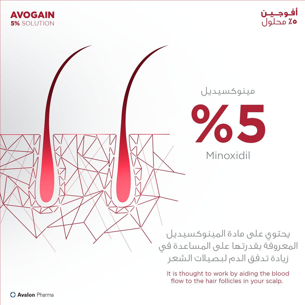 بخاخ افوجين 5% لعلاج تساقط الشعر والصلع الوراثي 50 مل
