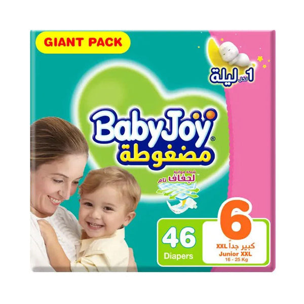 بيبي جوي مقاس (6) عبوة التوفير الضخم 46 حفاضة