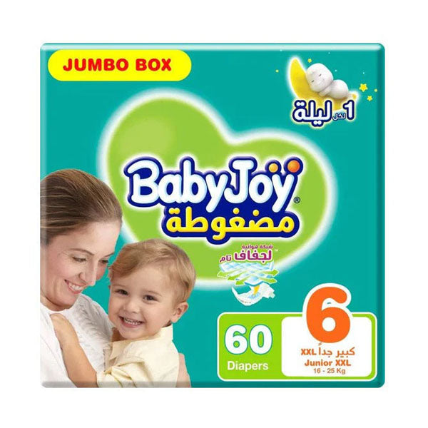 بيبي جوي مقاس 6 صندوق جامبو 60 حفاضة