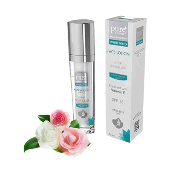 بيور بيوتي لوشن تفتيح الوجه مع واقي شمس SPF15 50 جم