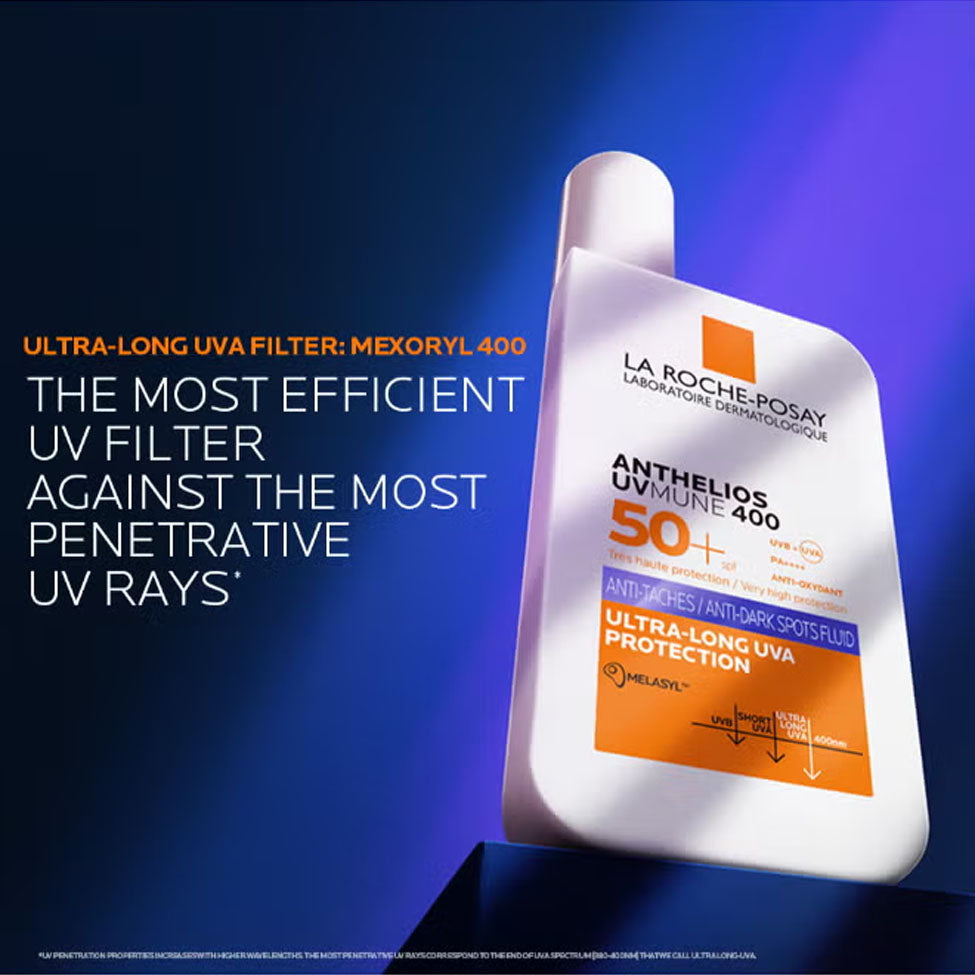 واقي شمس أنثيليوس يو في ميون 400 مضاد للبقع بعامل حماية +SPF 50 حجم 50 مل من لاروش بوزيه