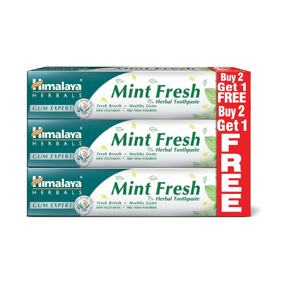 هيمالايا معجون اسنان عشبي انتعاش النعناع 2+1 مجانا حجم 100 مل