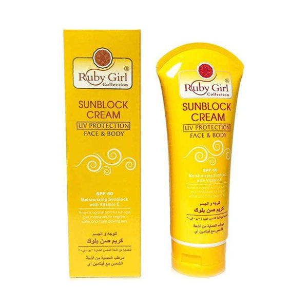 كريم روبي جيرل واقي شمس SPF 50 بفيتامين E للوجه والجسم 170 مل