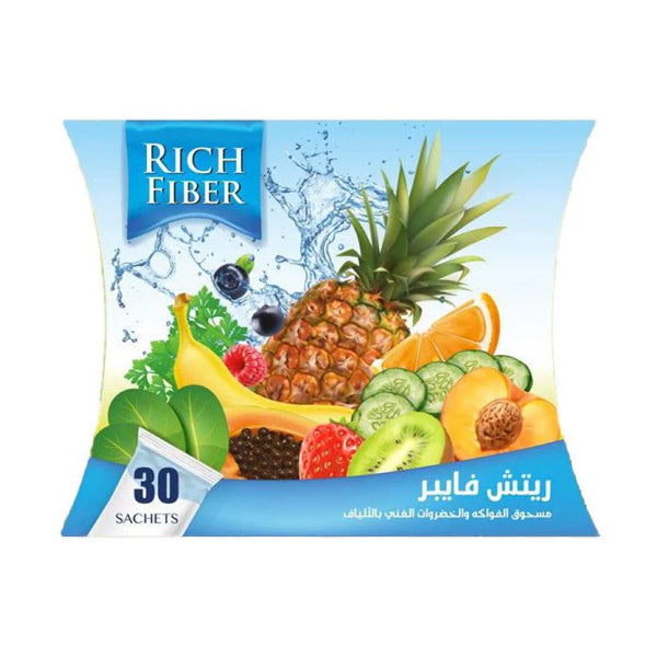 ريتش فايبر مسحوق الخضروات والفواكه الغني بالألياف 30 كيس