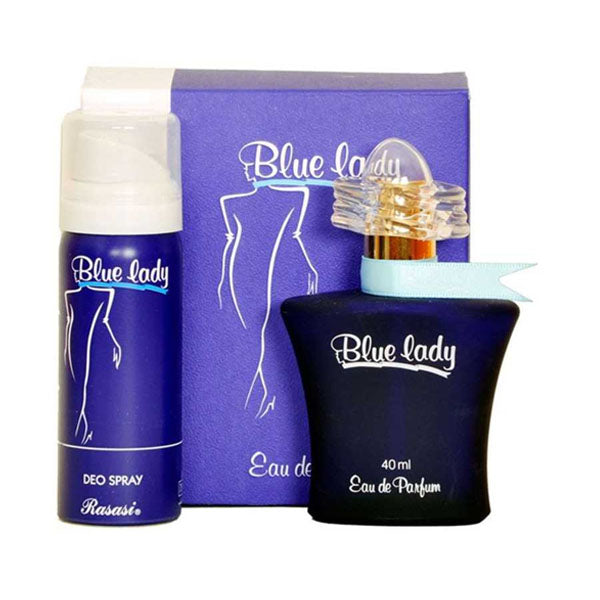 عطر بلو ليدي ومزيل عرق للنساء من الرصاصي او دو برفيوم 40 مل